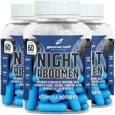 Imagem de 3x Night Abdomen Emagrecedor Noturno com 60 Caps Bodyaction