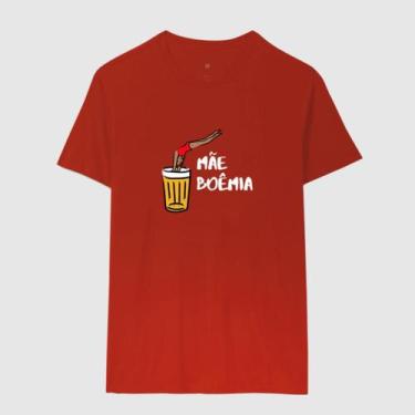 Imagem de Camisa Camiseta Feminina Mãe Boêmia Bebida Carnaval Folia Bloco Confor