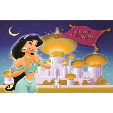 Imagem de Fundo Fotográfico Em Tecido Princesa Jasmine Castelo 1,50M