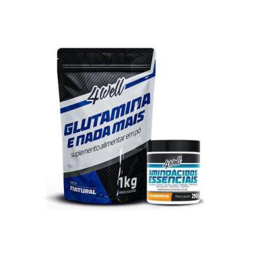 Imagem de Kit Anabolismo Essencial Aminoácidos Essenciais 290g Tangerina + Gluta