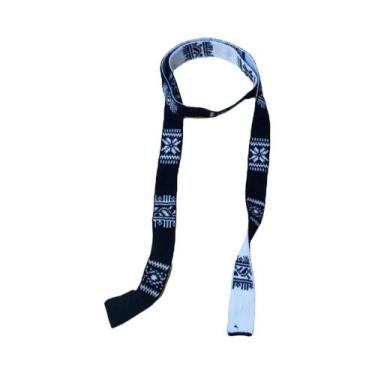 Imagem de Cachecol Feminino Listrado De Pelúcia Fino E Estreito Estilo Coreano D