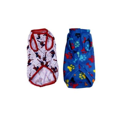 Imagem de Kit 2 Roupas Para Cães - Pijama E Suéter Azul