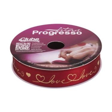 Imagem de Fita de Cetim 15mm - Rolo com 10 metros Cor do pacote:Love - Fitas Pro