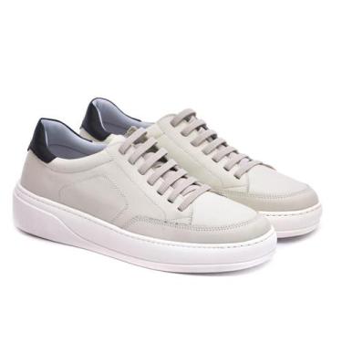 Imagem de Tênis Casual Ferrara Tokio 100% Couro Legítimo Masculino, 44, Off whit