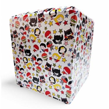 Imagem de Puff Banqueta Quadrado Cubo Decorativo Courino e Suede Herois Courino