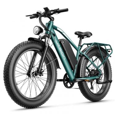 Imagem de Bicicleta elétrica Jasion EB5 MAX verde, pneus 26x4, motor até 2000W, bateria 48V 15Ah,...