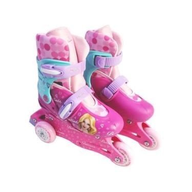 Imagem de Patins Infantil Clássico Ajustável Menina 31/34 - Dm Toys - DM Radical