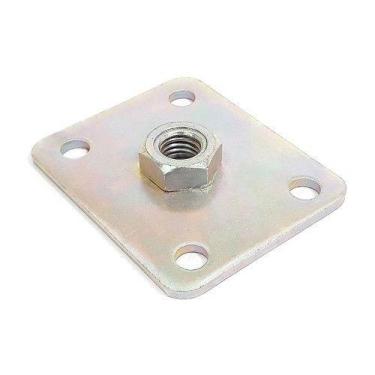 Imagem de Suporte Multiuso - Placa com Porca Fixa 10mm 50x60x3mm Aco Galv Zi Ar 