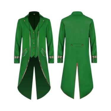 Imagem de Casaco Vintage Medieval Steampunk Vitoriano Para Homens, Fantasia De H