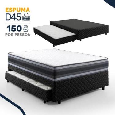 Imagem de Bicama Box com Colchão de Espuma D45 Double Face Territory Hellen + Au