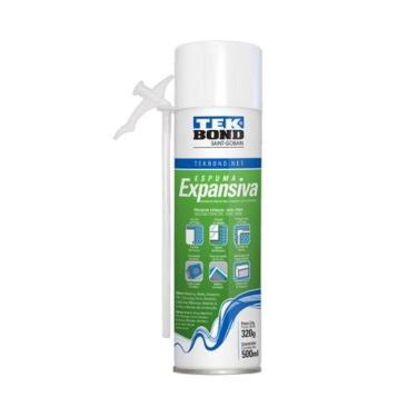 Imagem de Espuma Expansiva Tekbond 500ml 320g Adesiva Seladora Poliuretano para Fixação Isolamento Tekbond