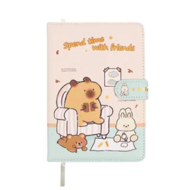 Imagem de Agenda B6 UNISO Capivara Uniso Estampa 3 com 132 Folhas Papel 80 G-M² Formato 122 X 171MM para Uso Diário