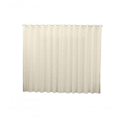 Imagem de Cortina 5,00x2,50 Sala Quarto Cozinha Varão Tecido Jacquard Cor:pérola