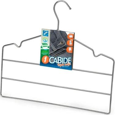 Imagem de Cabide para Calças Cabide Triplo em Metal com Três Barras para Otimiza