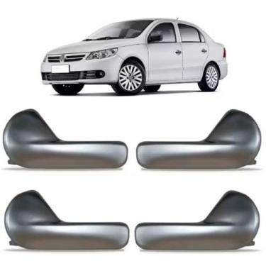 Imagem de Kit 4 Gatilho Maçaneta interna Puxador Gol Voyage G5 G6 Grafite - Cili