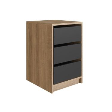 Imagem de Gaveteiro PlacaEPonto P1045 3 Gavetas MDP Marrom/Grafite