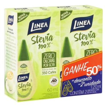 Imagem de Pack Adoçante Líquido Stevia Linea Caixa 120ml 2 Unidades Gr - Congrat