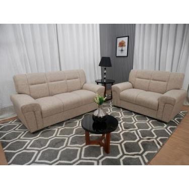 Imagem de Sofá 2 e 3 Lugares Linho Bege Lazio Plus - Alpoim