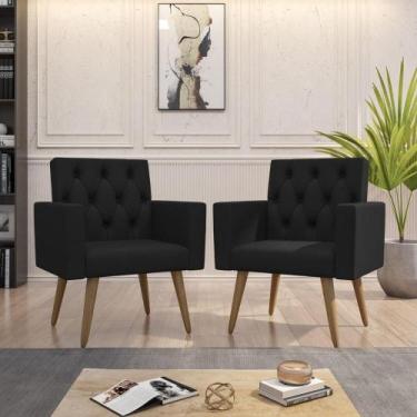 Imagem de Kit 2 Poltronas para Sala Escritório Recepção Sala de Espera Thais Sue