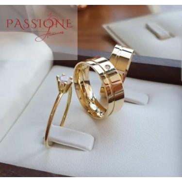 Imagem de Aliança de Moeda Antiga Reta - Passione