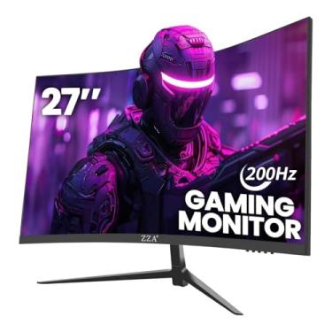 Imagem de ZZA Monitor Gamer 27" Curvo 180Hz| 165Hz|144Hz|1Ms| Computador Fhd|1080P| 90% Dci-P3, 100% Srgb, Pc Freesync| Hdmi|Hdr| Baixa Luz Azul| Hdmi| Portas Dp| Suporte Vesa| De Metal