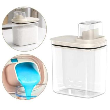 Imagem de Dispenser Organizador Sabão Amaciante 1,5L Flow Ou, Bege