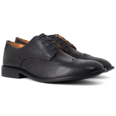 Imagem de Sapato Social Masculino Oficina Reserva Brogue Nordic, Preto, 39
