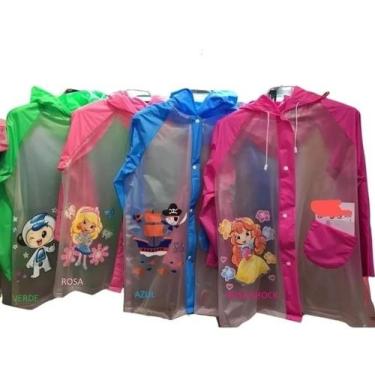 Imagem de Capa De Chuva Infantil Reforçada Tamanho 8 Impermeável Menina Menino E