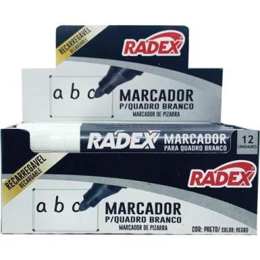 Imagem de Pincel Quadro Branco Recarregavel Preto CX.C/12 (7897254118048) - Rade