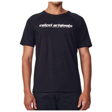 Imagem de Camiseta Colcci Masculina Reta Com Estampa, Preto, M