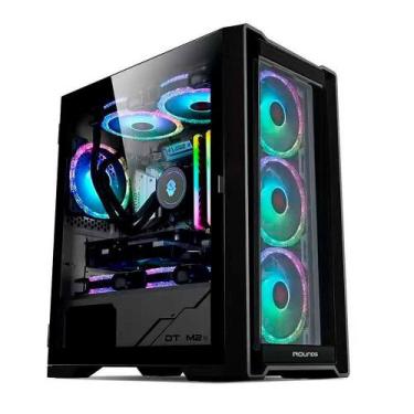 Imagem de Gabinete Gamer Round5 Astra, Mini Tower, M-ATX, Lateral em Vidro, Pret