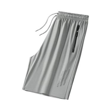 Imagem de Shorts De Corrida Masculinos plus Size De Secagem Rápida Em Seda Gelad