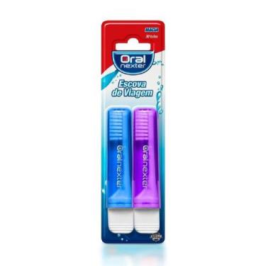 Imagem de Escova de Dente de Viagem Oral Nexter Cerdas Macias 2 Unidades