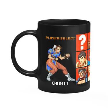 Imagem de Caneca Gamer - Street Fighter Player Select Chun li - Preta - JPS INFO