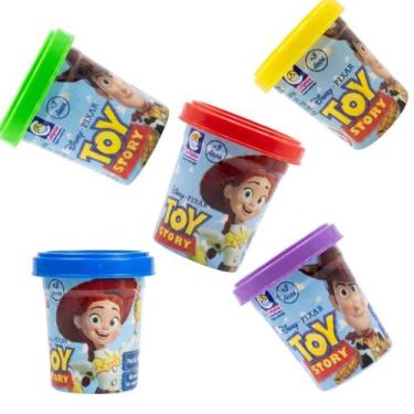 Imagem de Massinha de Modelar Toy Story Cotiplás Kit 05 Potes Infantil