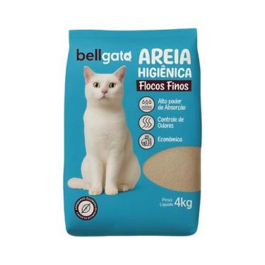 Imagem de Areia Higiênica Bell Gato Flocos Finos - 4kg