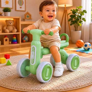 Imagem de Bicicleta Infantil Rodas Luzes Brinquedo Educativo Seguro até 25 kg