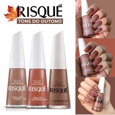 Imagem de Kit Esmaltes Risqué Tons Do Outono Esmaltes Atacado, 3 Esmaltes