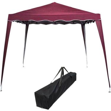 Imagem de Tenda Gazebo Articulada 2,4x2,4 m Barraca Praia Sanfonada Dobrável Alumínio com Bolsa