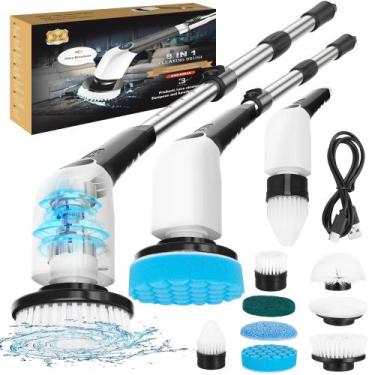 Imagem de Escova de Limpeza Elétrica Rotativa YEAHCO com 8 Cabeças