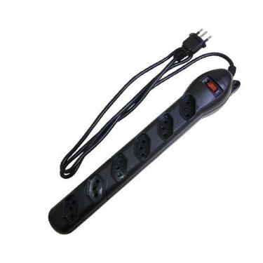 Imagem de Filtro De Linha 6 Tomadas Qfl6 Preto Bivolt - Qualtronix
