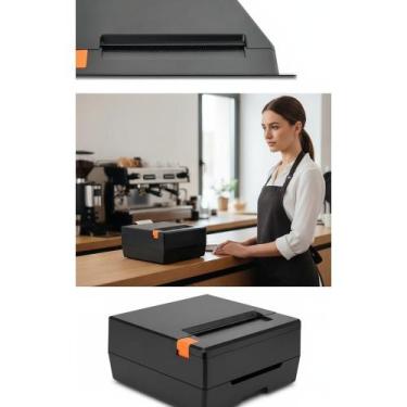 Imagem de 2x Impressora Térmica 80mm USB Rede Guilhotina Preta Bivolt - Congratu