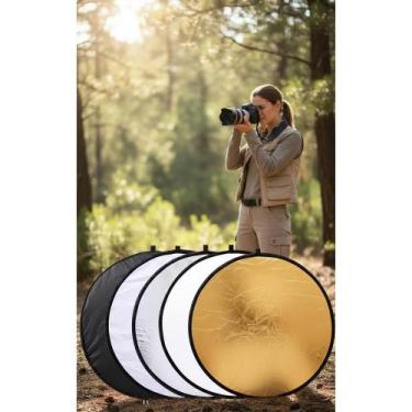 Imagem de 2x Rebatedor Difusor Circular 5 em 1 - 60cm - Congratulations Store