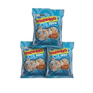 Imagem de Kit Dadinho de Amendoim Zero Açúcar - 3 pacotes de 90g