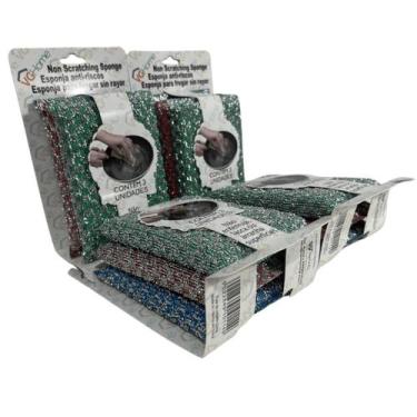 Imagem de Kit 12 Esponja De Lavar Louça Anti Risco Não Enferruja Macia - VGB Via