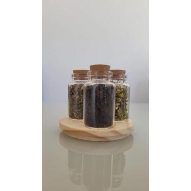 Imagem de Kit Presente Premium 3 Chás Gourmet Em Vidrinhos - Eterno Health