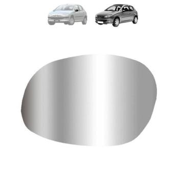 Imagem de Refil espelho retrovisor metalizado peugeot 206 1999 a 2010 (com base)