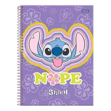 Imagem de Caderno C/D 10 Matérias Stitch 160 Folhas Foroni Capa Sortida, modelo 
