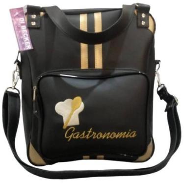 Imagem de Bolsa Feminina Preta Personalizada Gastronomia - Di Becker Bolsas