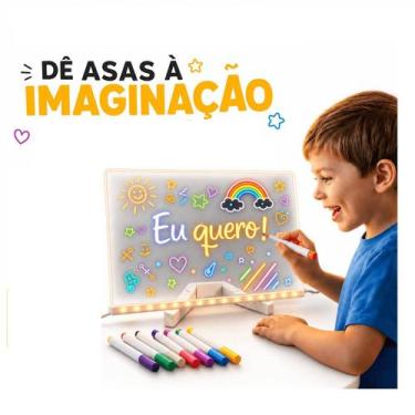 Imagem de  Painel LED Escreve e Apaga USB 20x16cm - Envio Nacional